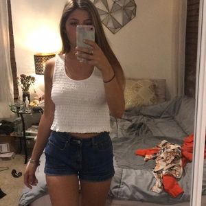 White L.A hearts tank top